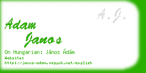 adam janos business card